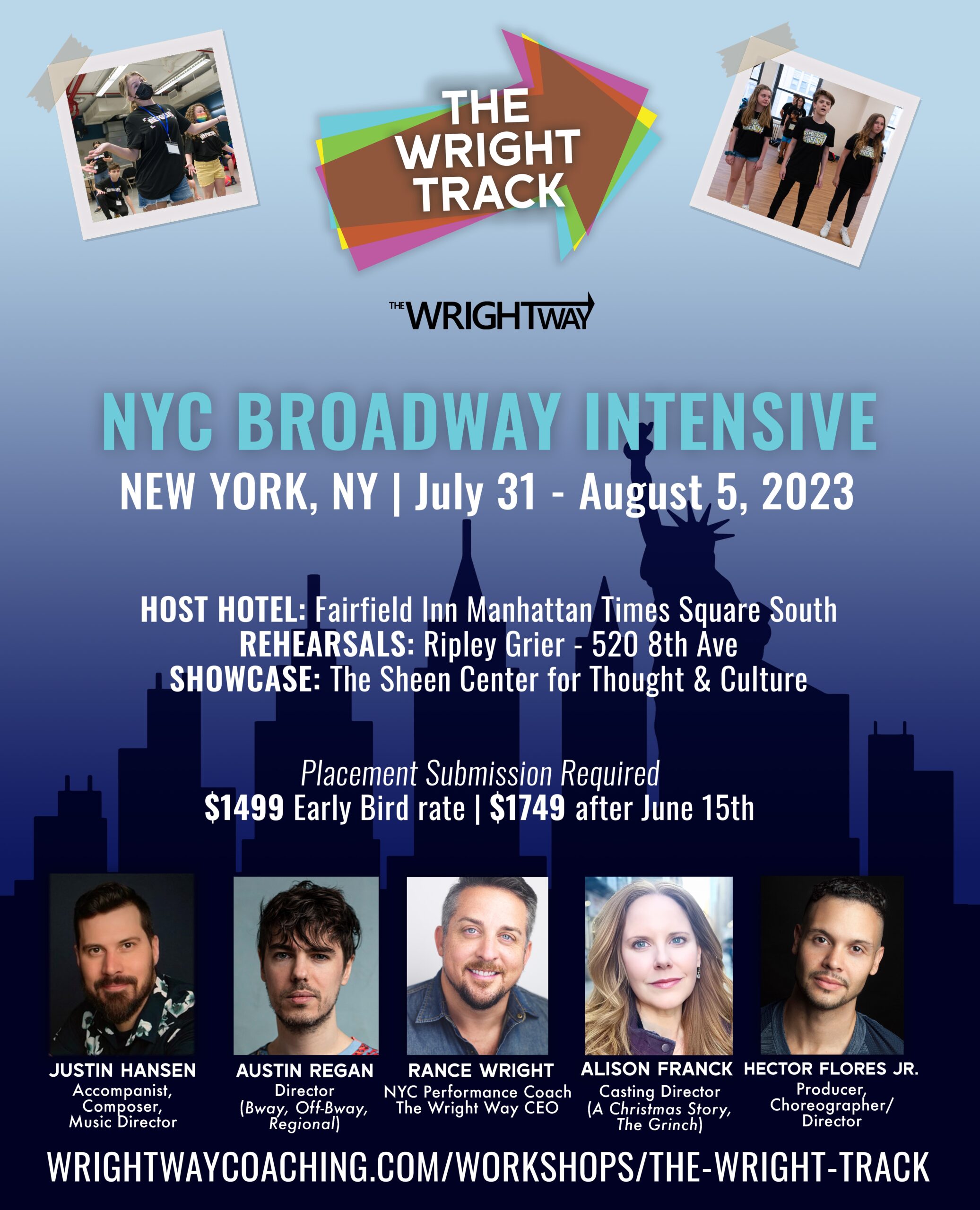 THE WRIGHT TRACK TOUR – NYC Broadway Intensive 2023 – WEEK 1