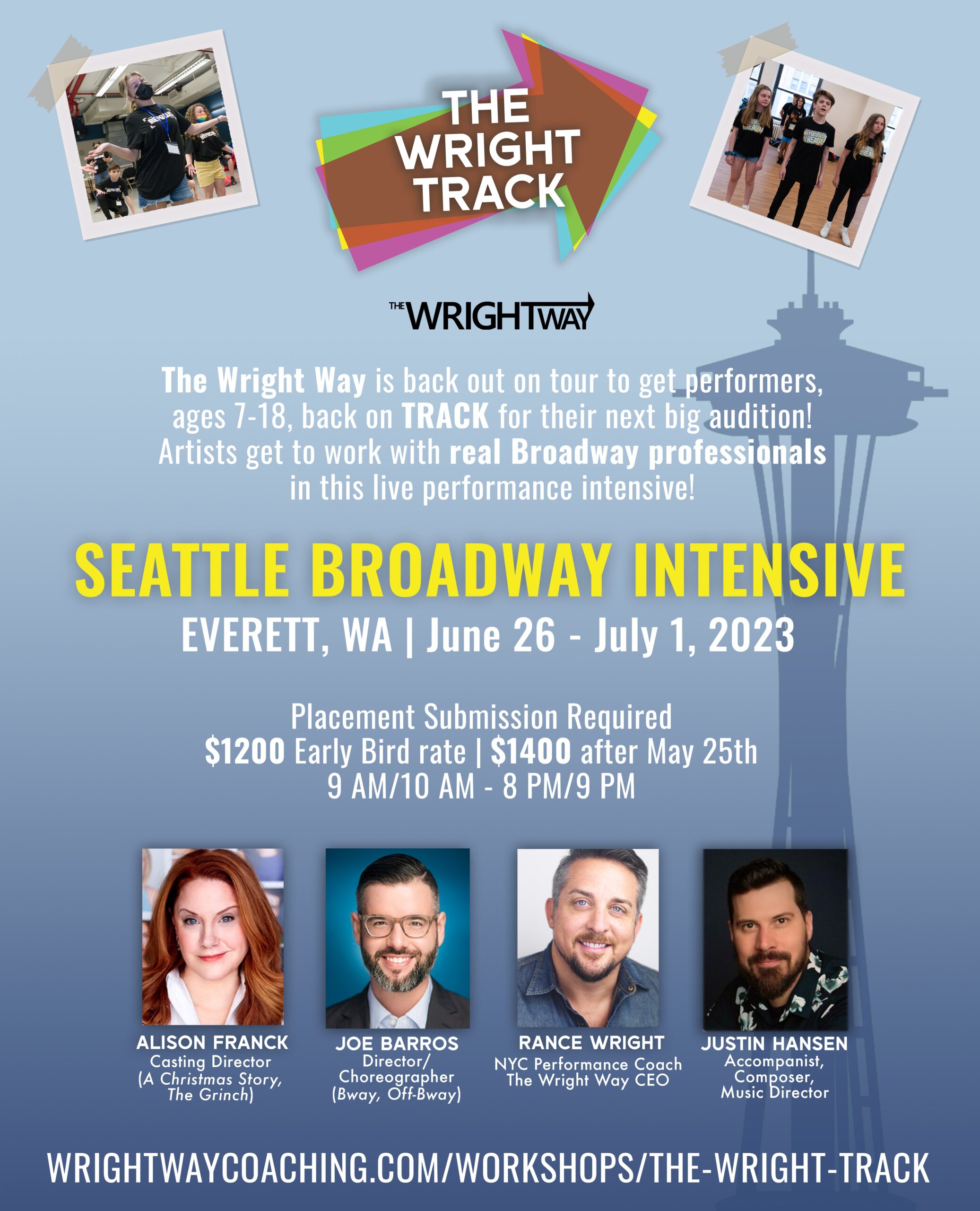 THE WRIGHT TRACK TOUR – SEATTLE, WA Broadway Intensive 2023